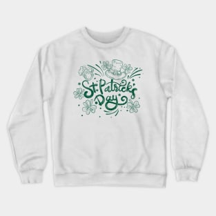 st patricks day Element Party illustration Crewneck Sweatshirt